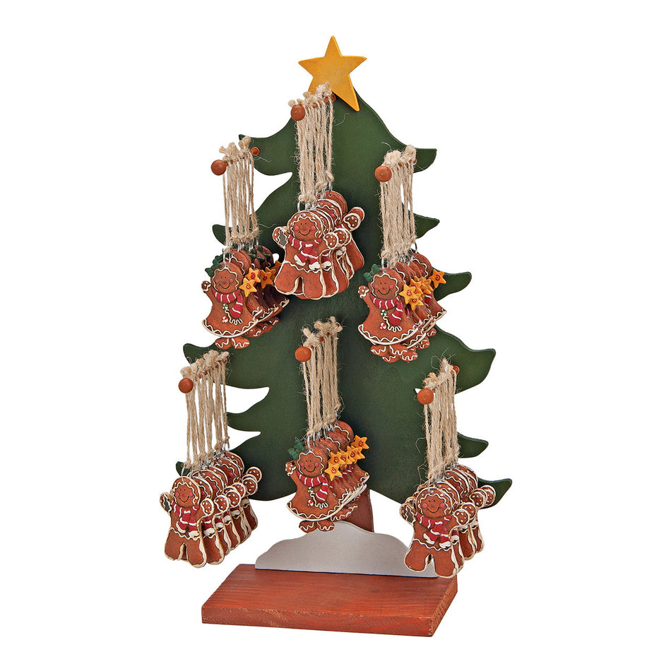 WEIHNACHTSHÄNGER LEBKUCHENFIGUREN AUS POLY, BRAUN 5X7X0,5CM
