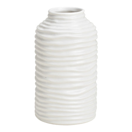 VASE AUS KERAMIK, WEISS 8X15X8CM