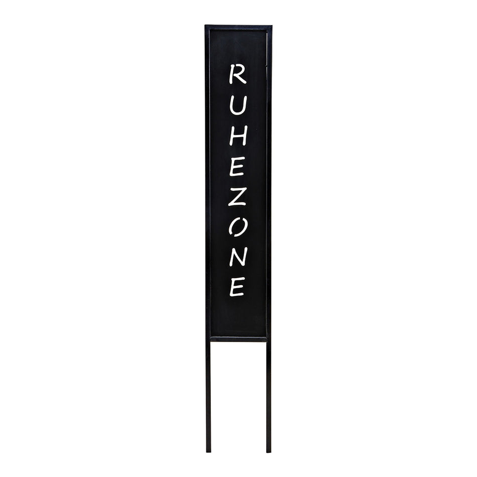 STECKER RUHEZONE, METALL SCHWARZ 13X83X1CM