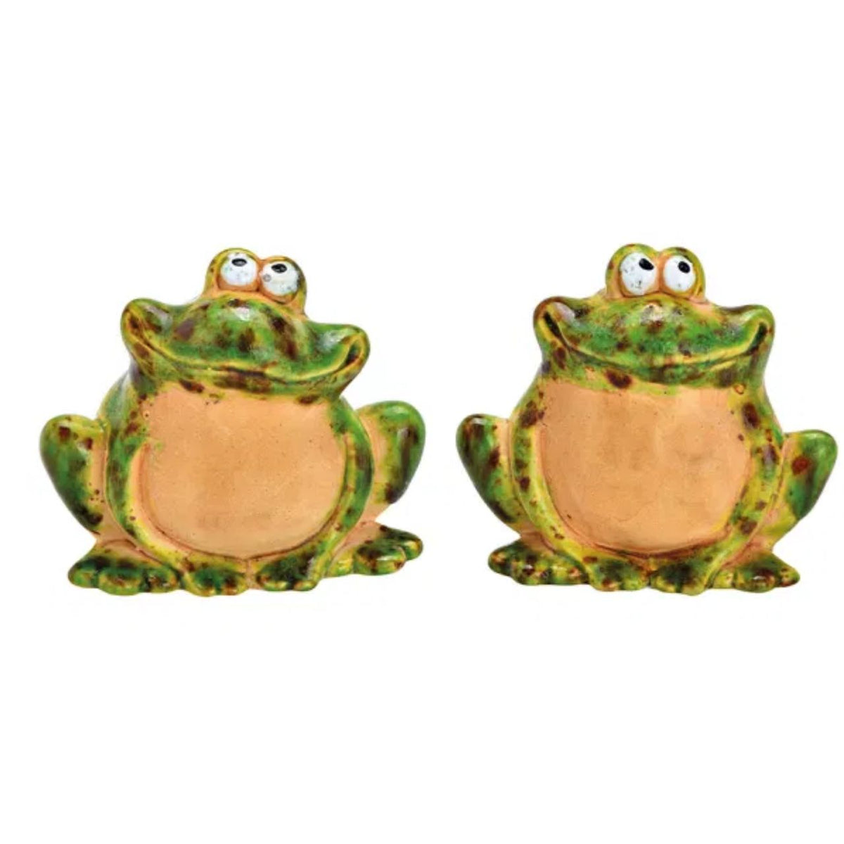 FROSCH AUS KERAMIK, GRÜN 10X8X6CM