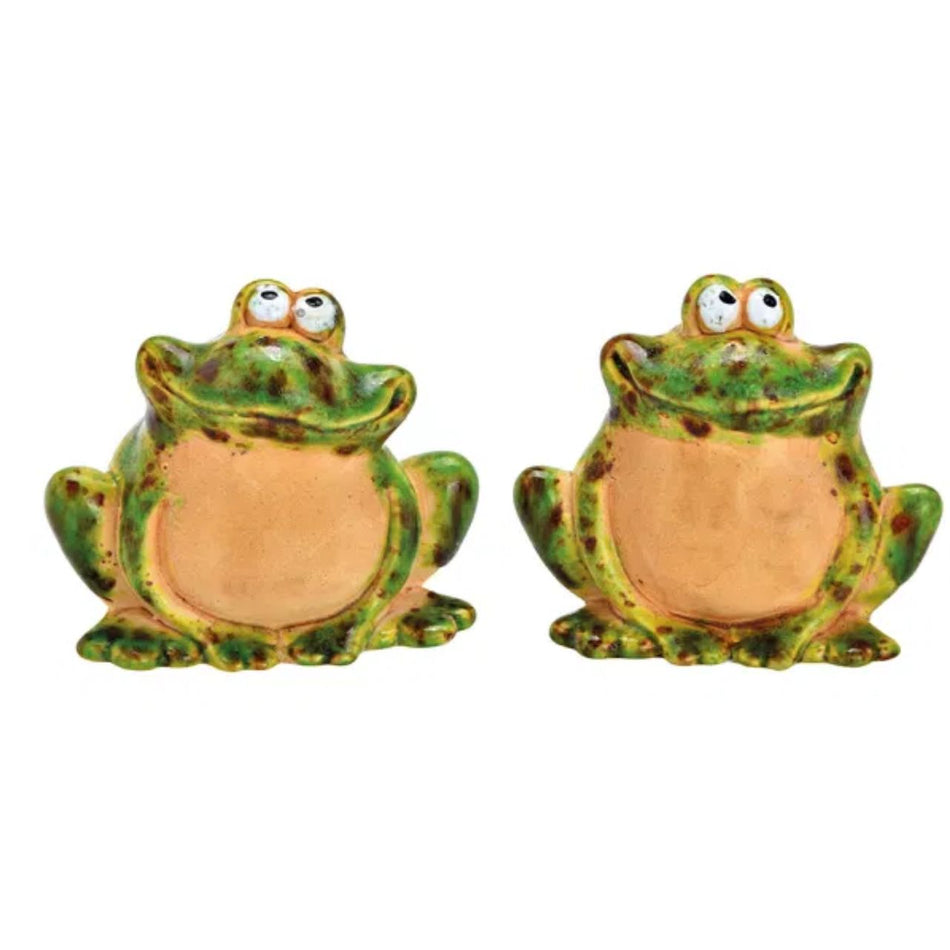 FROSCH AUS KERAMIK, GRÜN 10X8X6CM