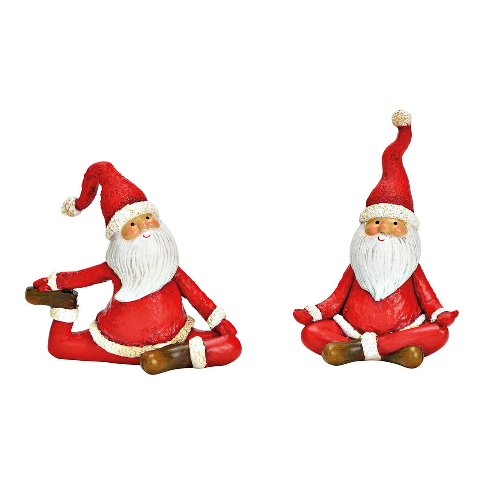 YOGA-NIKOLAUS AUS POLY, ROT 12X10X5CM