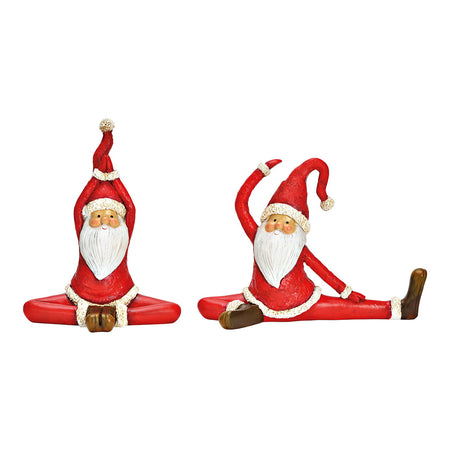 YOGA-NIKOLAUS AUS POLY, ROT 15X18X9CM