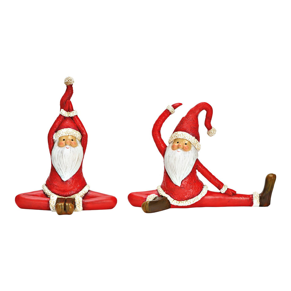 YOGA-NIKOLAUS AUS POLY, ROT 15X18X9CM
