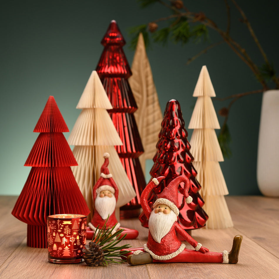 YOGA-NIKOLAUS AUS POLY, ROT 15X18X9CM