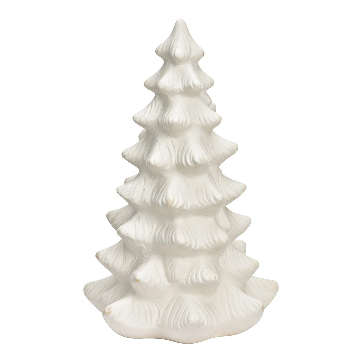 TANNENBAUM AUS PORZELLAN, WEISS 14X21X14CM
