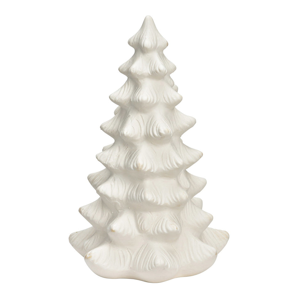 TANNENBAUM AUS PORZELLAN, WEISS 14X21X14CM