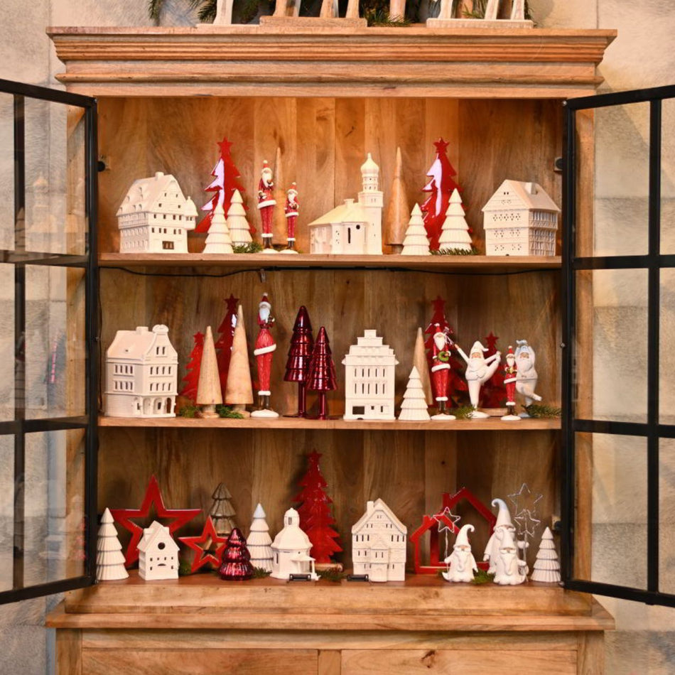 TANNENBAUM AUS PORZELLAN, WEISS 14X21X14CM