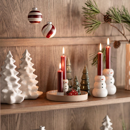 TANNENBAUM AUS PORZELLAN, WEISS 14X21X14CM