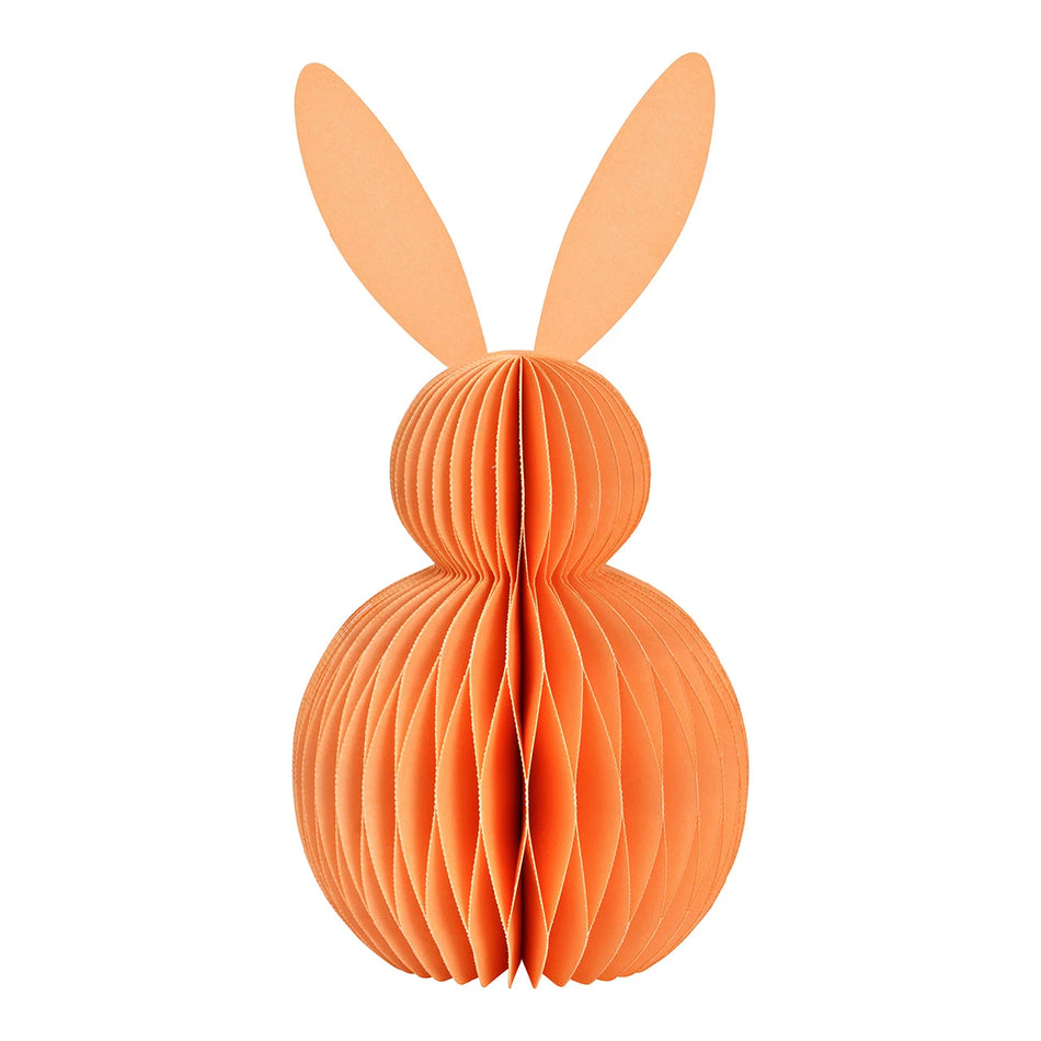HONEYCOMB HASE AUS PAPIER, PEACH 11X20X11CM