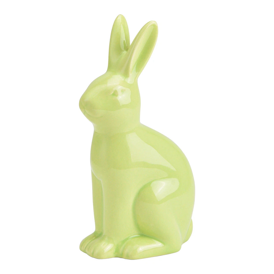 HASE AUS KERAMIK, GRÜN 8X16X6CM