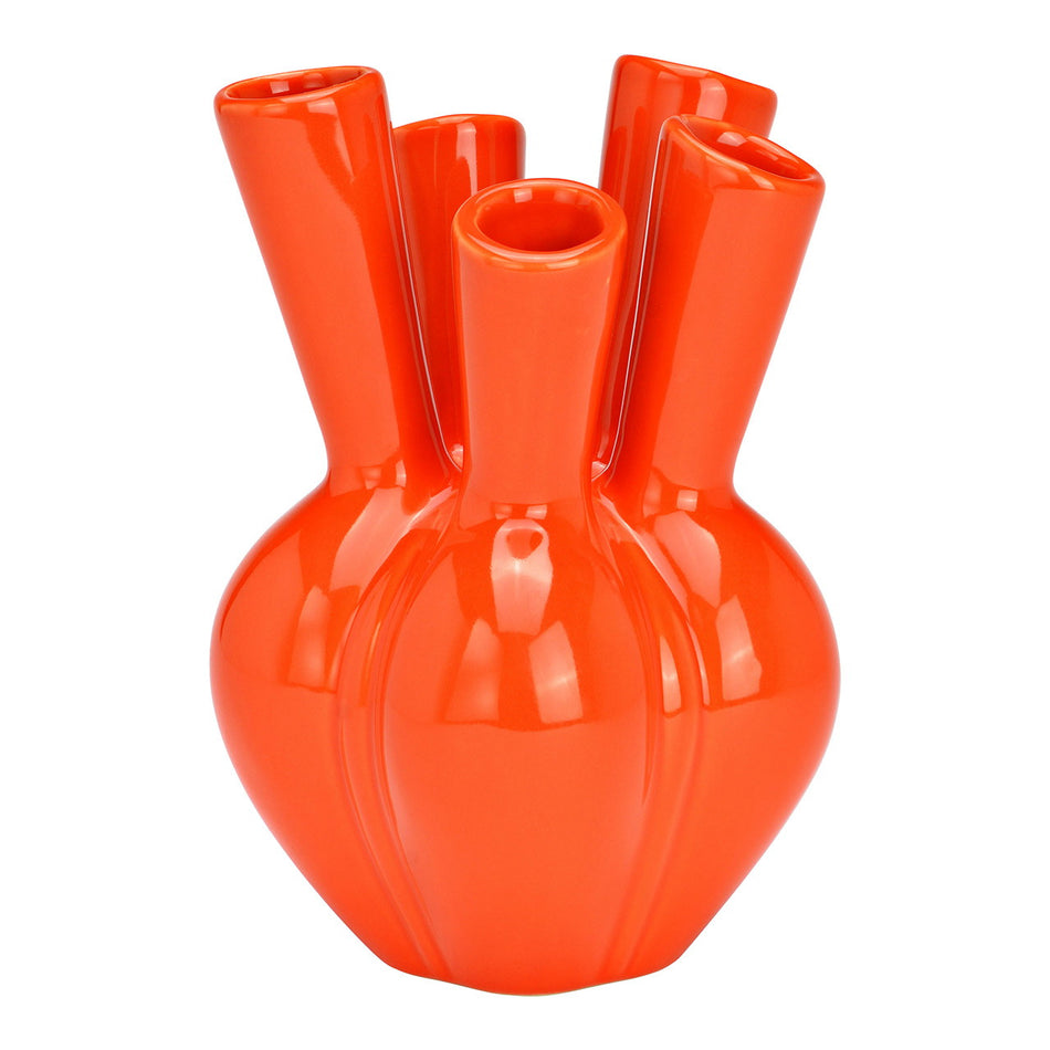 VASE AGLIO AUS KERAMIK, ORANGE 15X20X15CM
