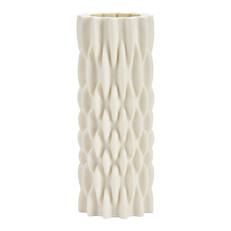 3D-GEDRUCKTE VASE AUS KERAMIK, WEISS 8X22X8CM