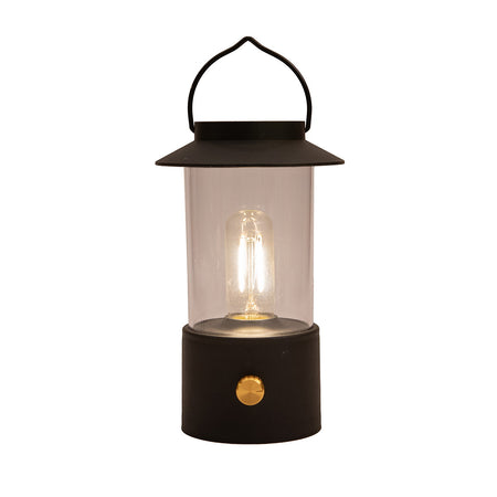 LATERNE LED IP44 DIMMBAR, KUNSTSTOFF MATT SCHWARZ 9X9X24CM