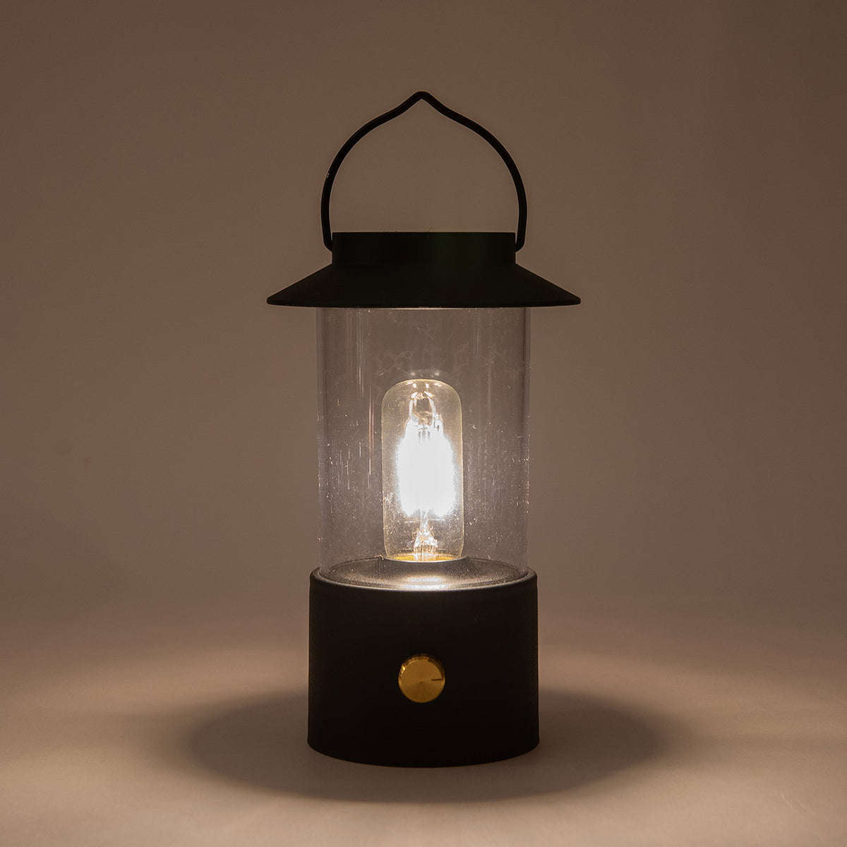 LATERNE LED IP44 DIMMBAR, KUNSTSTOFF MATT SCHWARZ 9X9X24CM