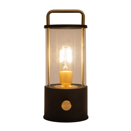 LATERNE LED IP44 DIMMBAR, KUNSTSTOFF MATT SCHWARZ 11X24X11CM