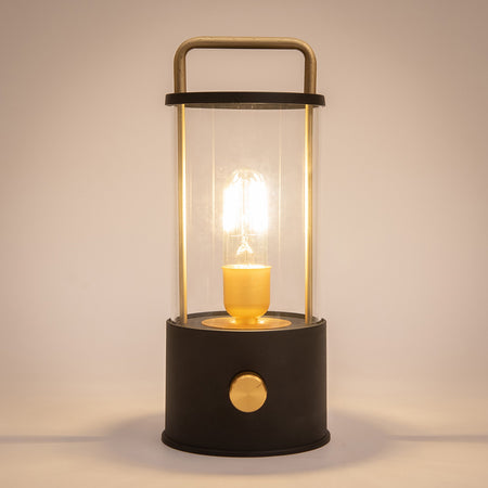 LATERNE LED IP44 DIMMBAR, KUNSTSTOFF MATT SCHWARZ 11X24X11CM