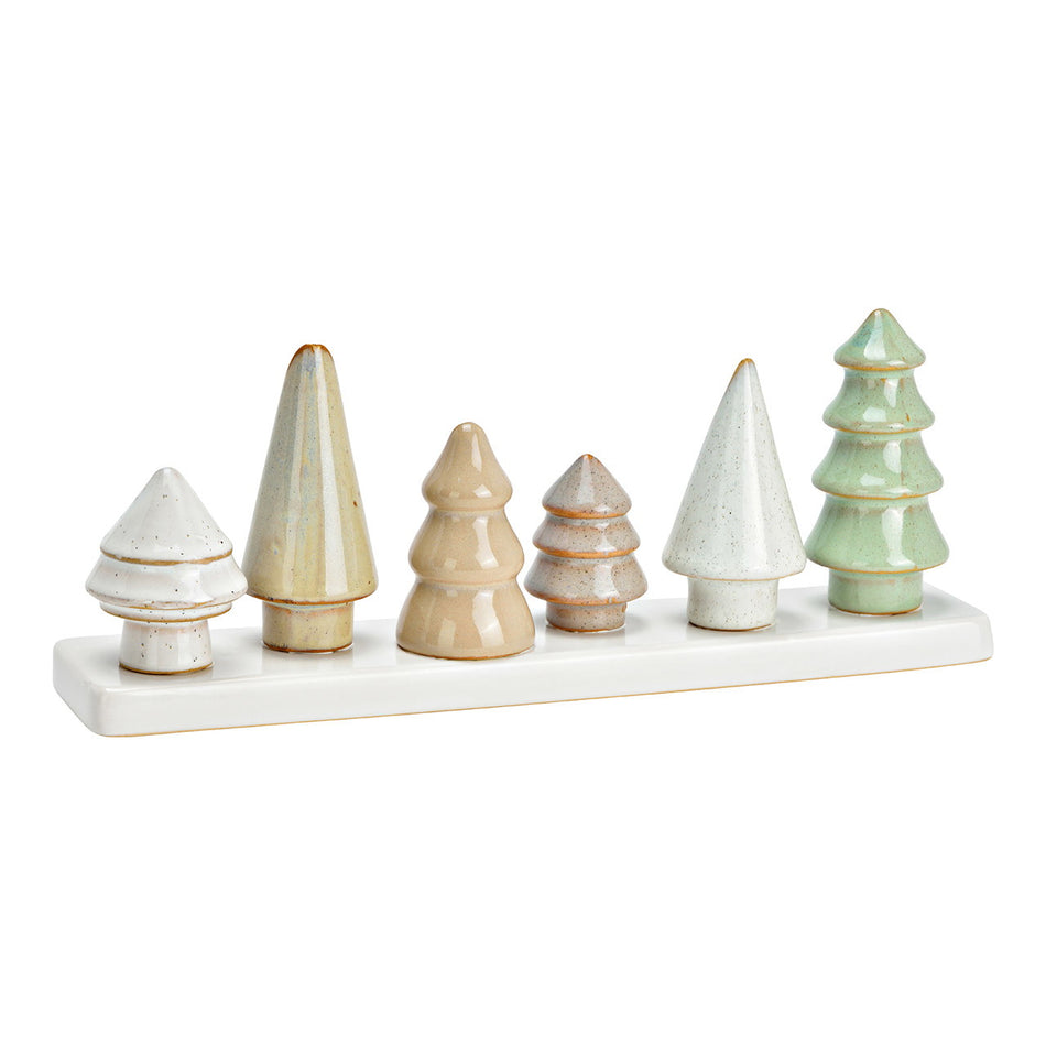 VASE AUS KERAMIK, BEIGE/GRÜN 30X11X6CM