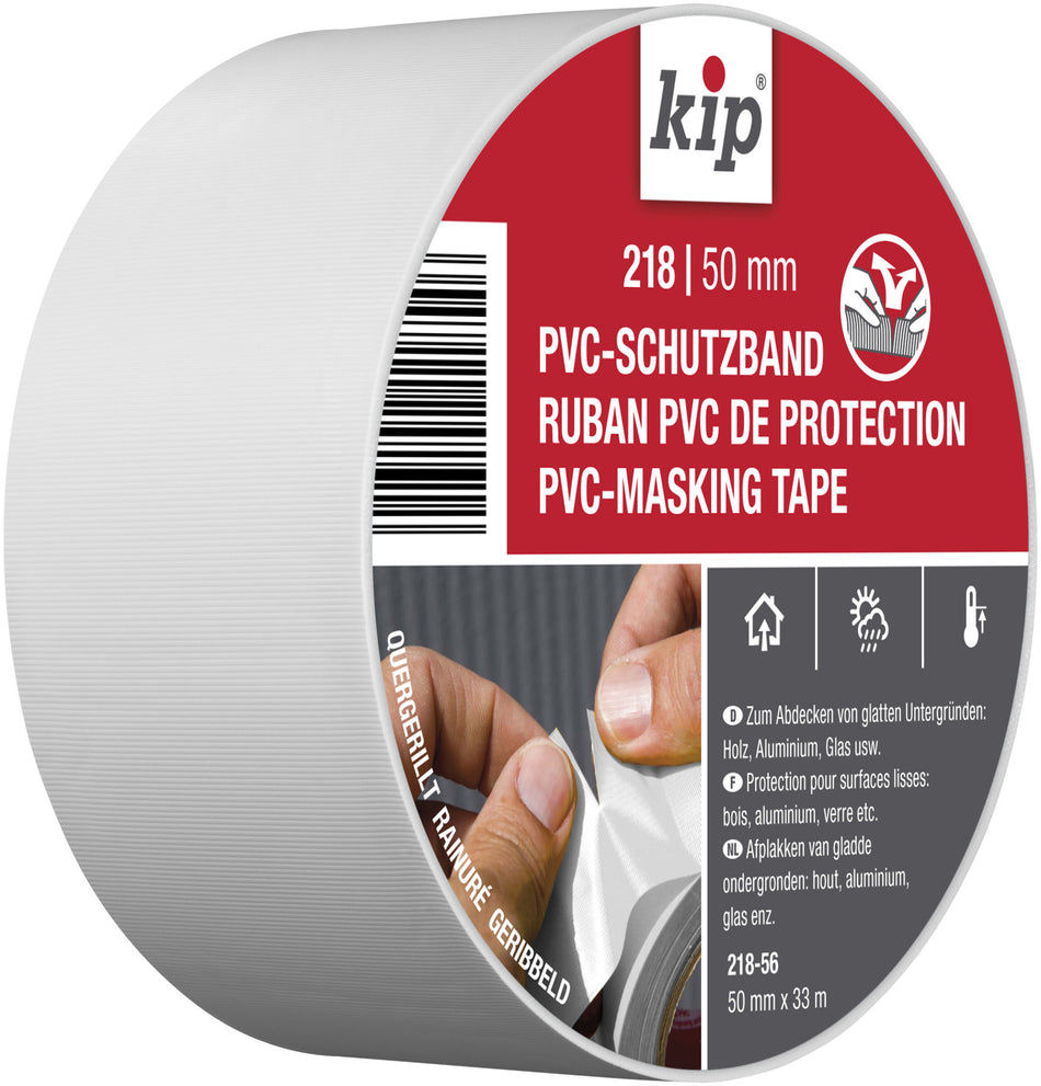 PVC-SCHUTZBAND WEIß 50MM 33M TYP218