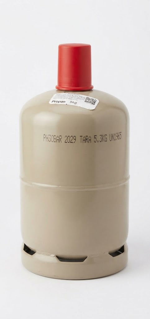 GAS-EIGENTUMSFLASCHE  5 KG GRAU