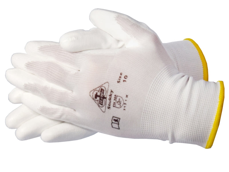 HANDSCHUHE NYLON WEIß GR.10