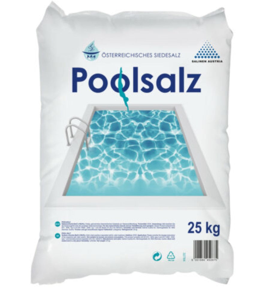 Poolsalz für Salzwasser-Pool & Schwimmbad, 25 Kg