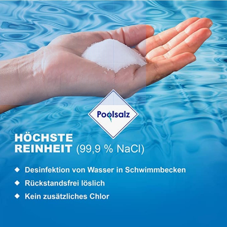 Poolsalz für Salzwasser-Pool & Schwimmbad, 25 Kg