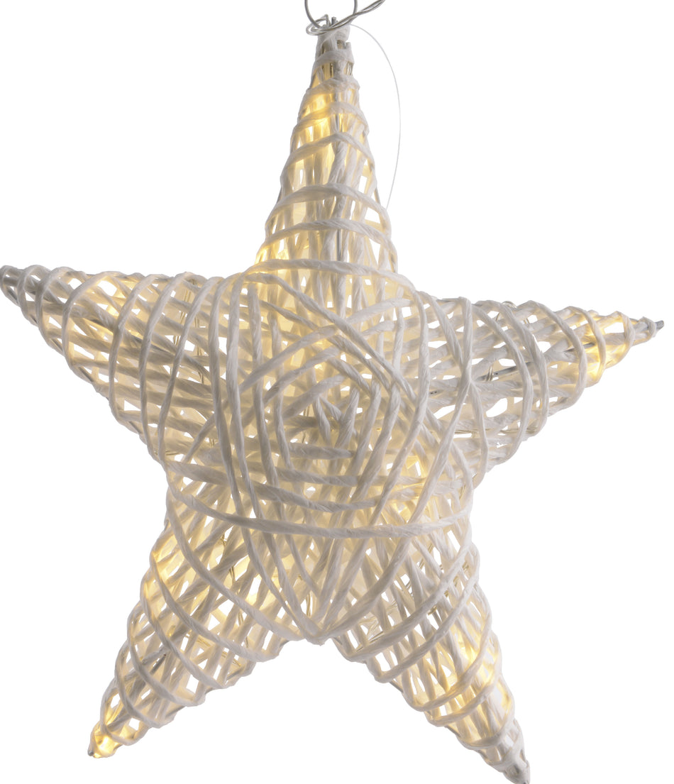 LED PAPIER STERN WWEIß 30CM-10L