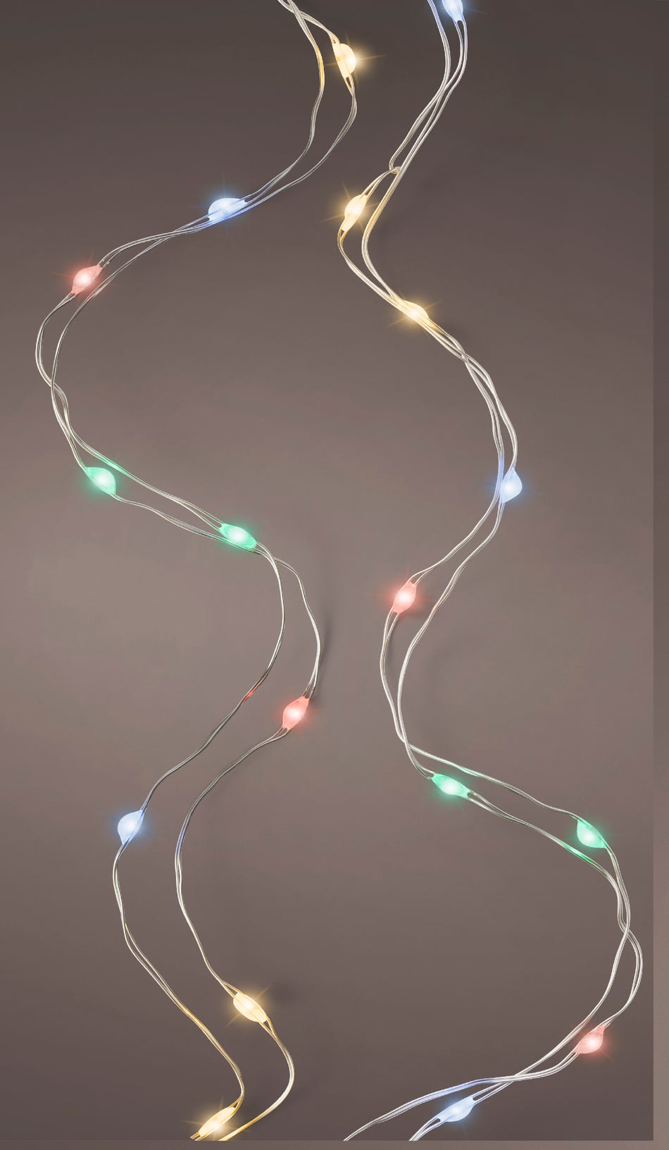 LED MICRO STRANG SILBER/BUNT 295CM-60L