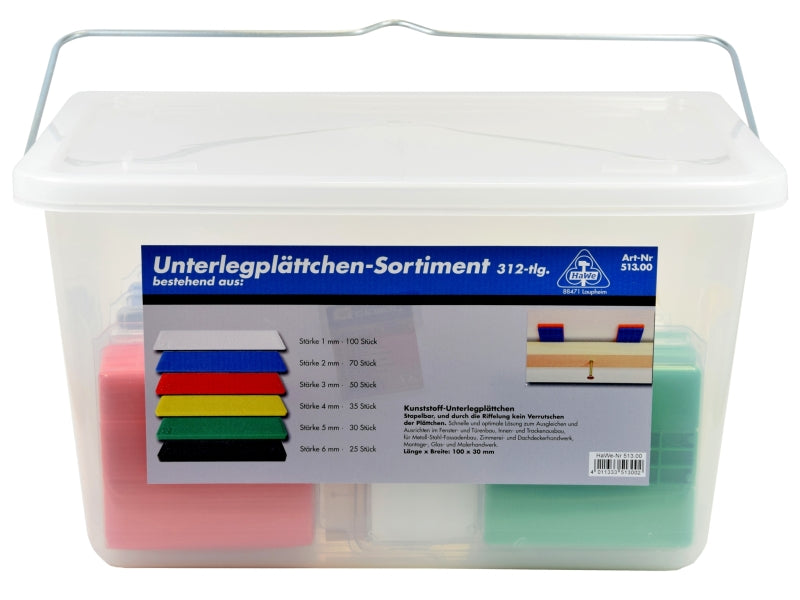 UNTERLEGPLÄTTCHEN-SORTIMENT IM EIMER