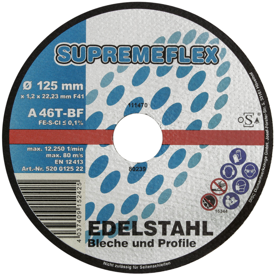 TRENNSCHEIBE SUPREME-FLEX INOX 125X1,2MM