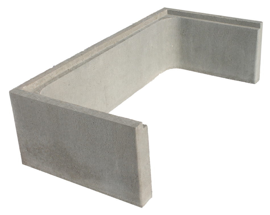 LICHTSCHACHT BETON 100/45/25,0CM M.NUT