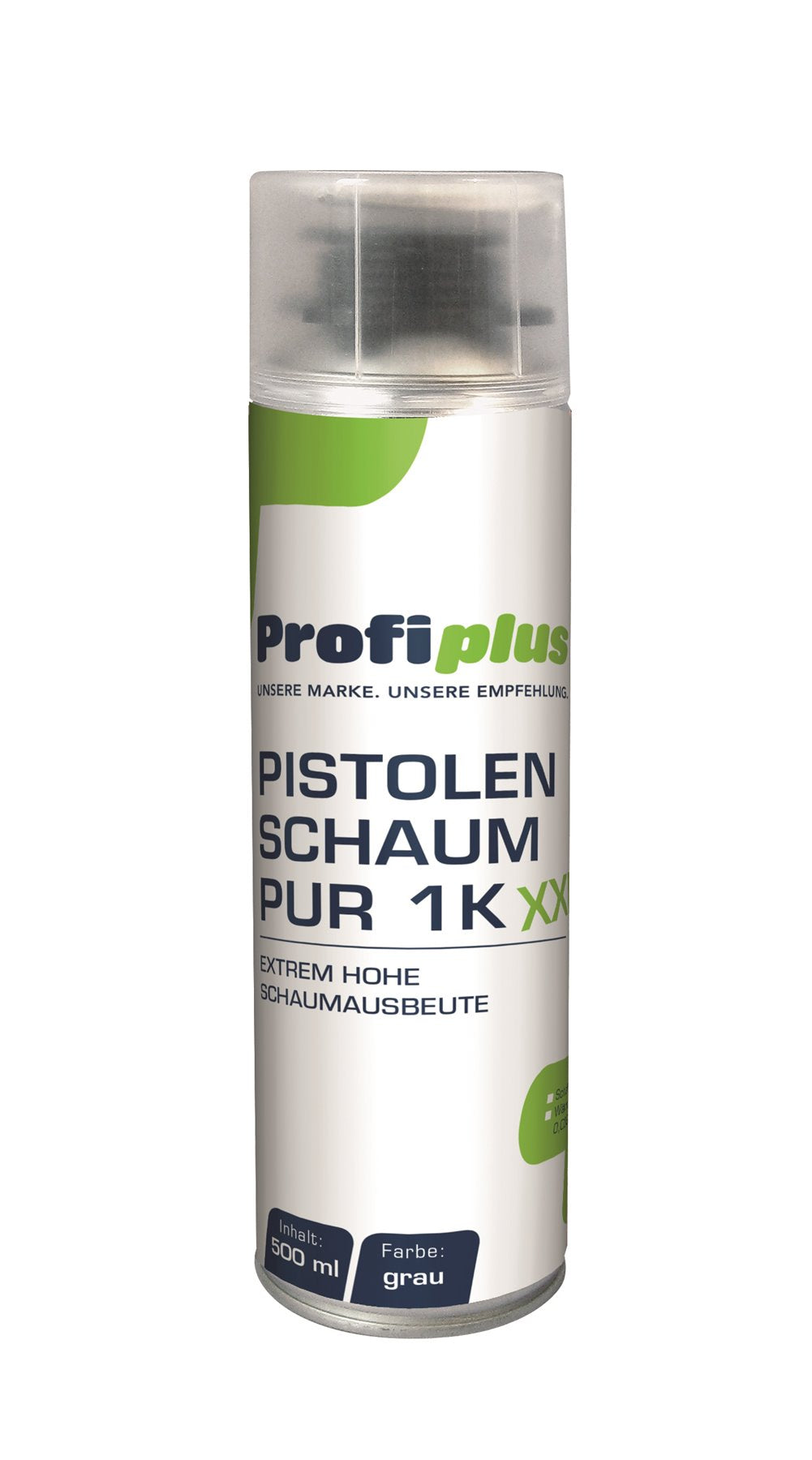 PROFIPLUS Pistolenschaum PUR 1K XXL, 500-ml-Dose, Schaumfarbe betongrau