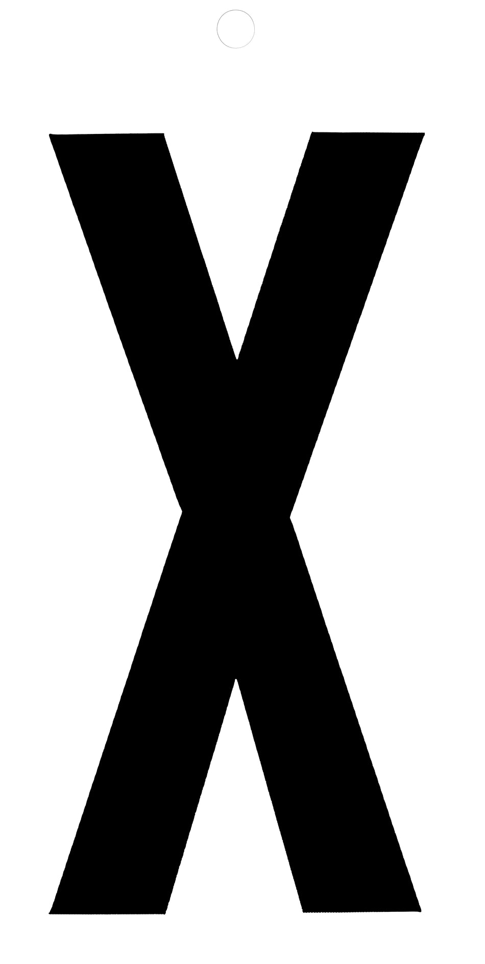 KLEBEBUCHSTABE SCHWARZ 100 MM X