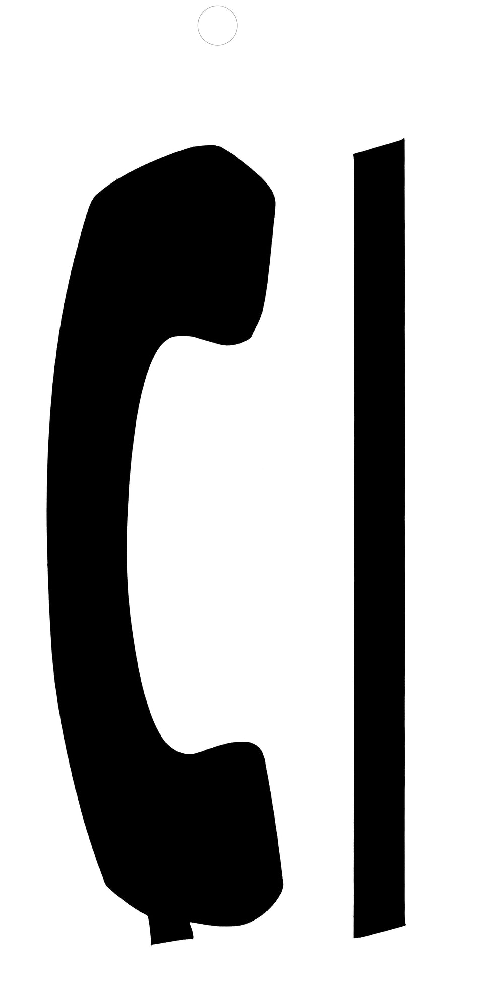 KLEBESYMBOL SCHWARZ 100 MM TEL