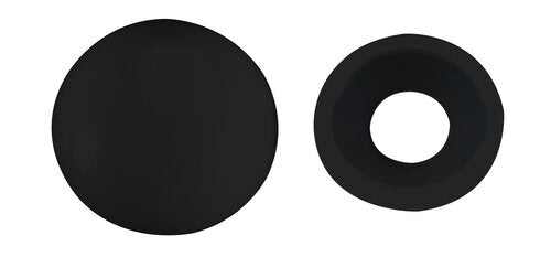 ABDECKKAPPEN UNI 2-TLG. SCHWARZ Ø15 MM