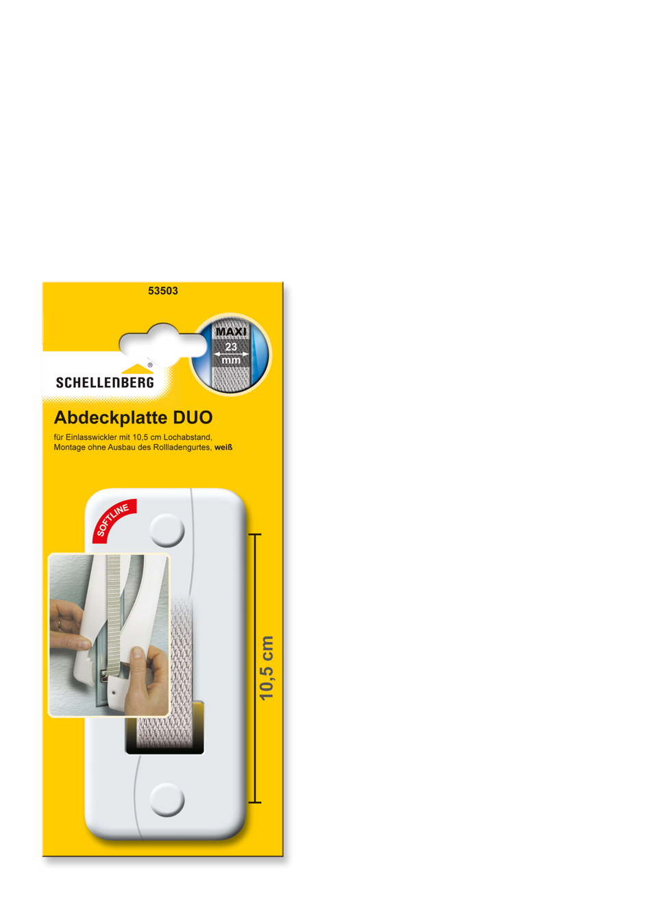 ABDECKPLATTE DUO LOCHABSTAND 105 MM WEIß