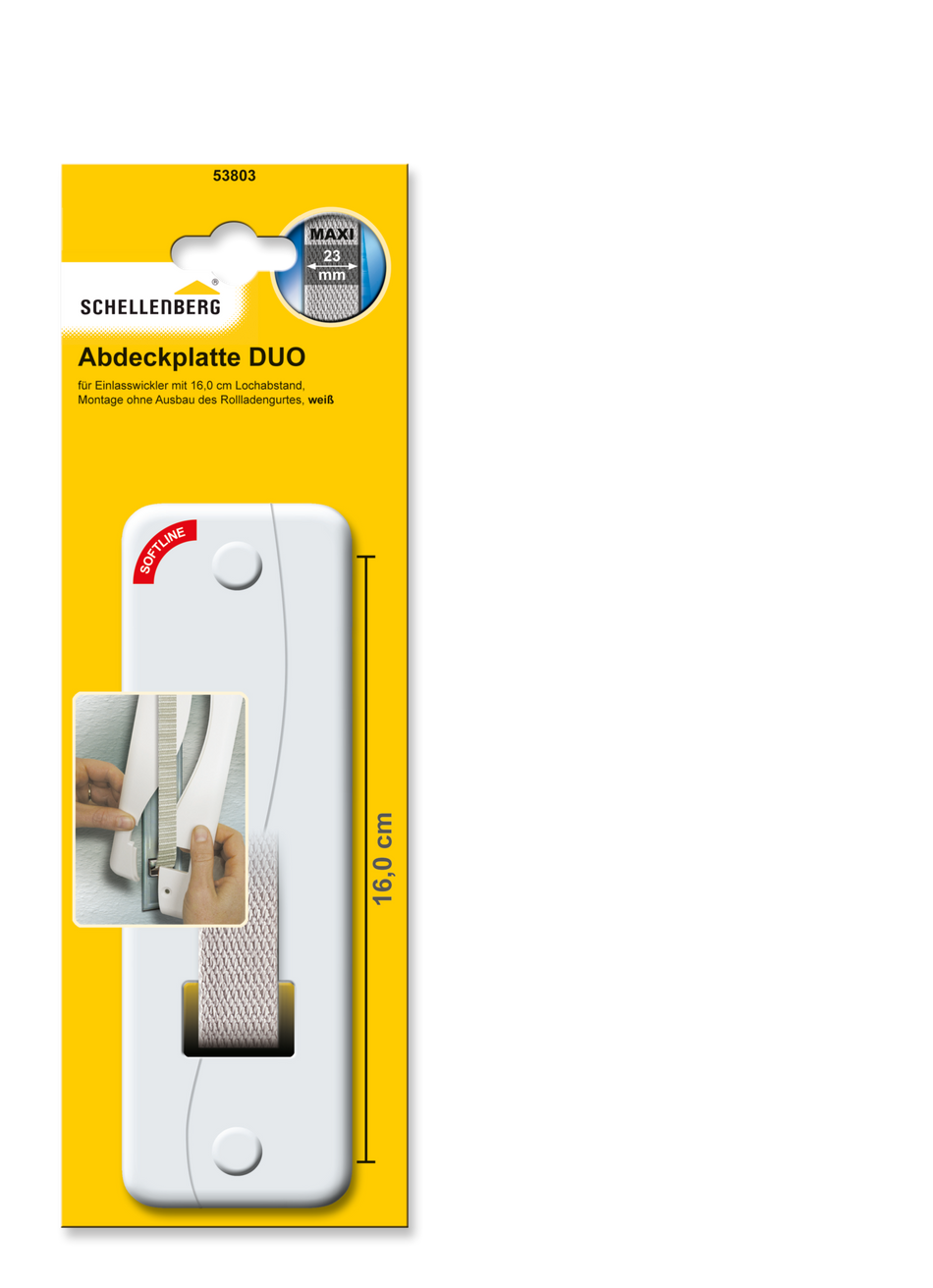ABDECKPLATTE DUO LOCHABSTAND 160 MM WEIß