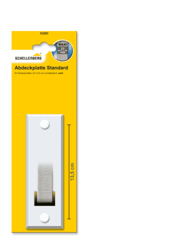 ABDECKPLATTE LOCHABSTAND 135 MM WEIß