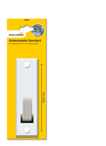 ABDECKPLATTE LOCHABSTAND 160 MM WEIß