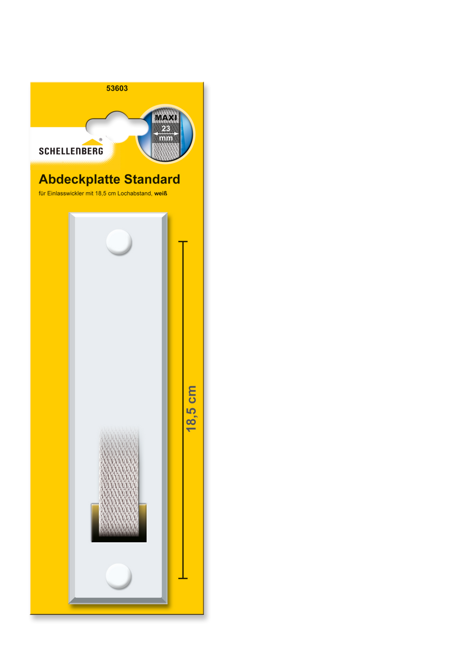 ABDECKPLATTE LOCHABSTAND 185 MM WEIß