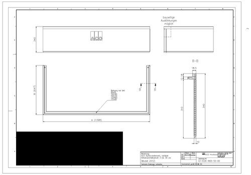 ACO AUFSTOCKELEMENT 100X40X3-30 BEGEHB.
