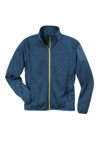 ACTIVE FLEECEJACKE BLAU-MELIERT GR. XL
