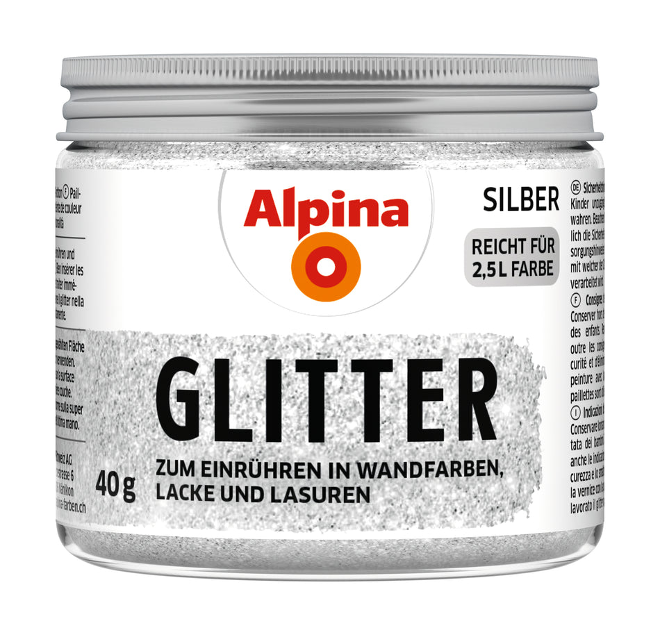 ALPINA KREATIV GLITTER SILBER 40G