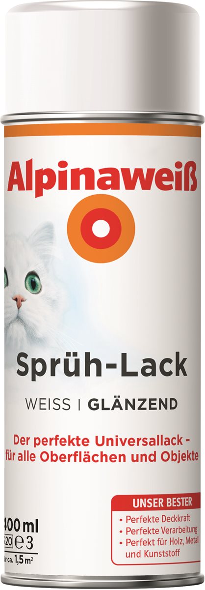 ALPINAWEIß SPRAY-LACK GLÄNZEND 400ML