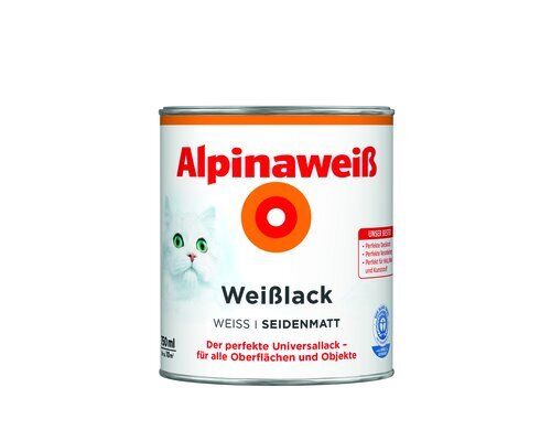ALPINAWEIß WEIßLACK SEIDENMATT 750ML