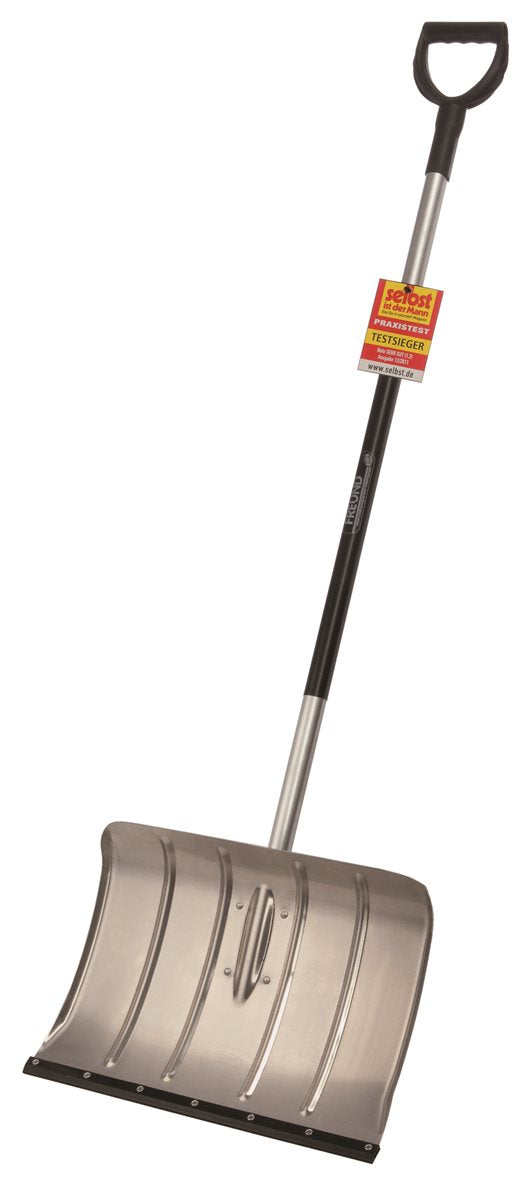 FREUND VICTORIA Alu-Schneeschieber 97060 mit 50 cm breitem Aluminiumblatt, Flüsterkante und D-Griff