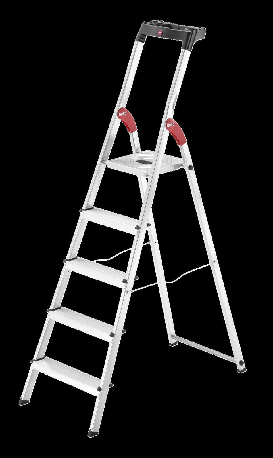 ALU-SICHERHEITS-STEHLEITER L60 5-STUFIG