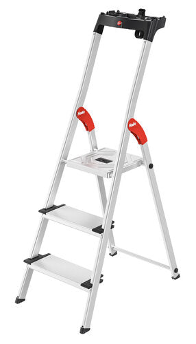 ALU-SICHERHEITS-STEHLEITER L80 3-STUFIG