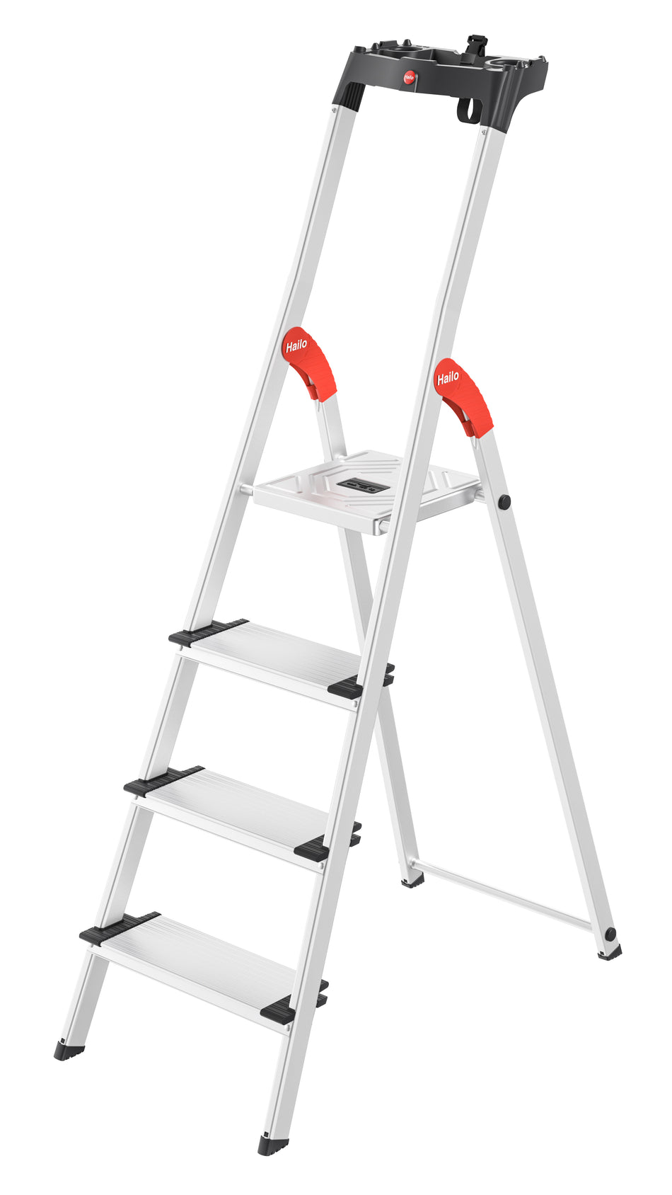 ALU-SICHERHEITS-STEHLEITER L80 4-STUFIG